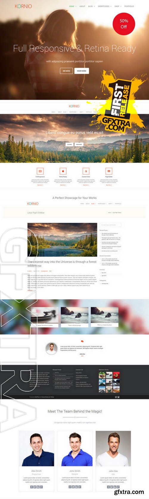 Kornio Multipurpose WordPress Theme - Creativemarket 61651