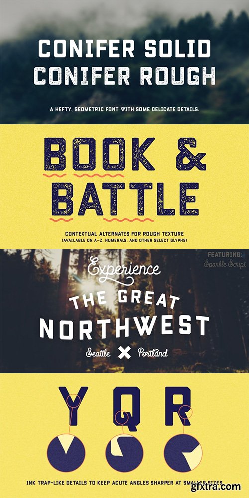 Conifer Font Family - 2 Fonts $30