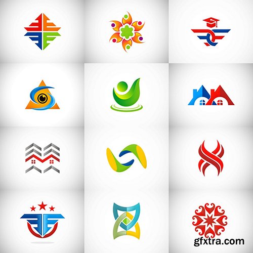 3D Business Technology Abstract Logo Pack