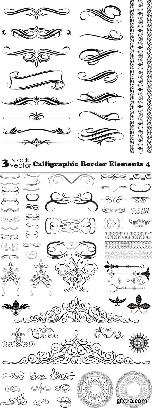 Vectors - Calligraphic Border Elements 4