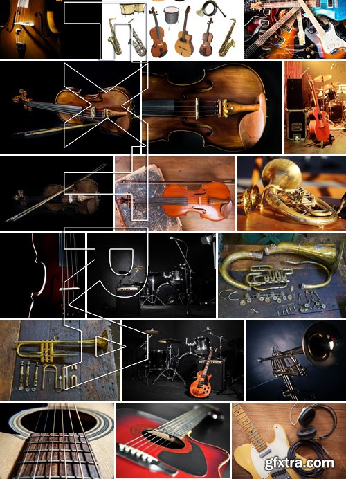 Stock Photos - Musical Instruments 3, 25xJPG