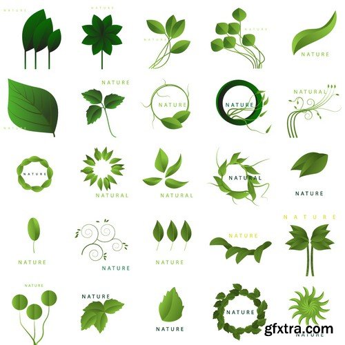 Stock Vectors - Nature and Natural concepts, 25xEPS