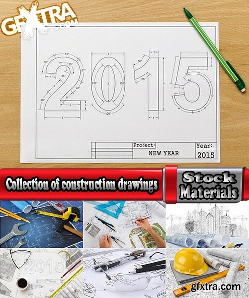 Collection of construction drawings 25 UHQ Jpeg