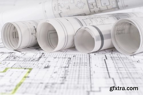 Collection of construction drawings 25 UHQ Jpeg