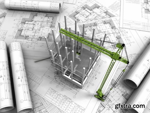 Collection of construction drawings 25 UHQ Jpeg