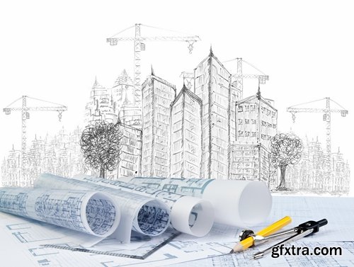 Collection of construction drawings 25 UHQ Jpeg