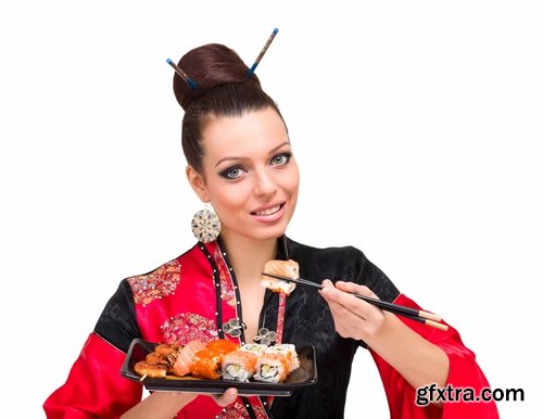 Collection of the most beautiful girls eating sushi 25 UHQ Jpeg