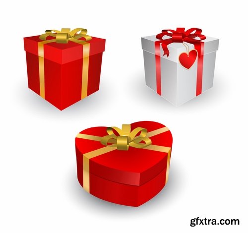 Collection of various gift boxes 25 Eps