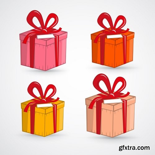 Collection of various gift boxes 25 Eps