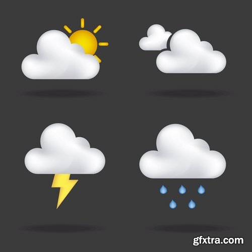 Collection of weather icons 25 Eps