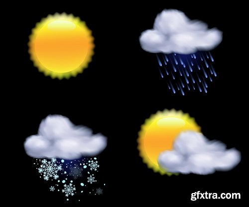 Collection of weather icons 25 Eps