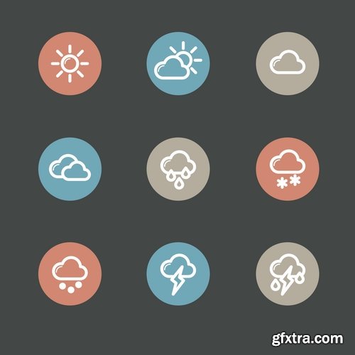 Collection of weather icons 25 Eps