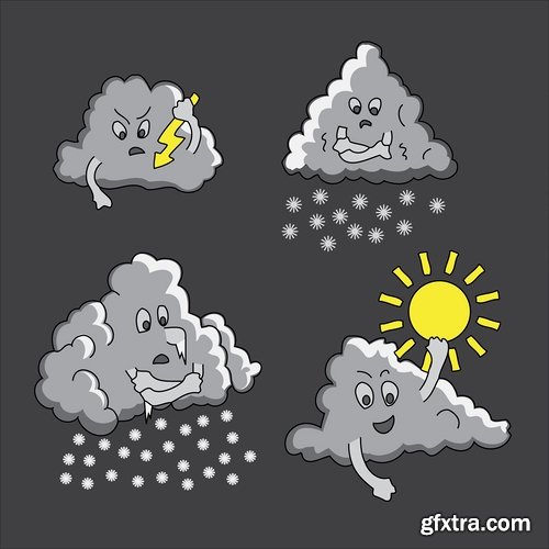 Collection of weather icons 25 Eps