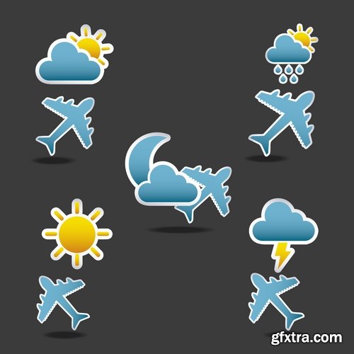 Collection of weather icons 25 Eps