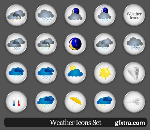 Collection of weather icons 25 Eps