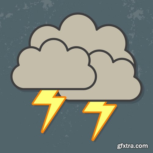 Collection of weather icons 25 Eps