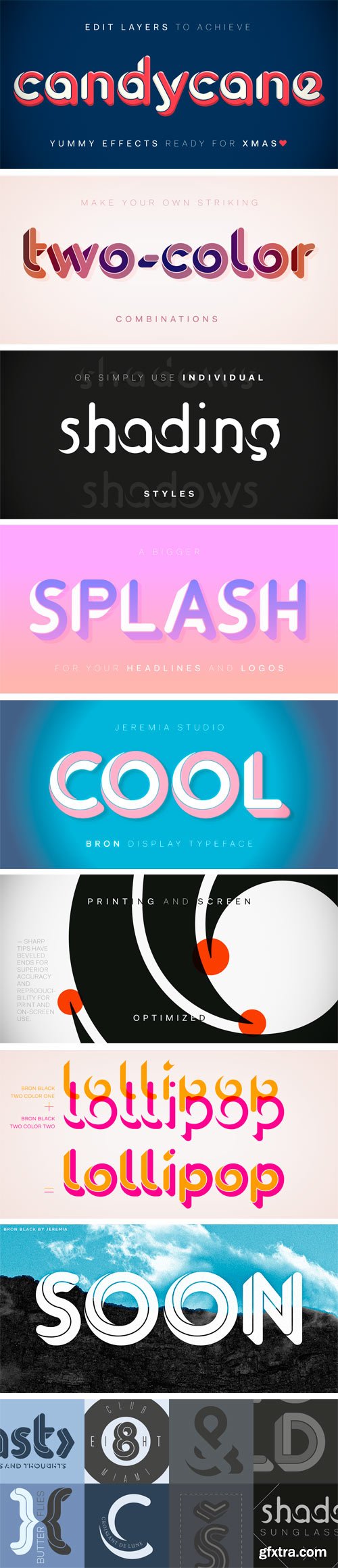 Bron Font Family - 3 Fonts $59