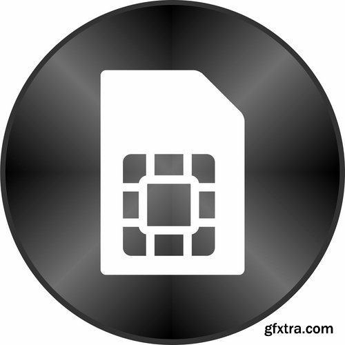 Collection of vector images of SIM cards 25 Eps