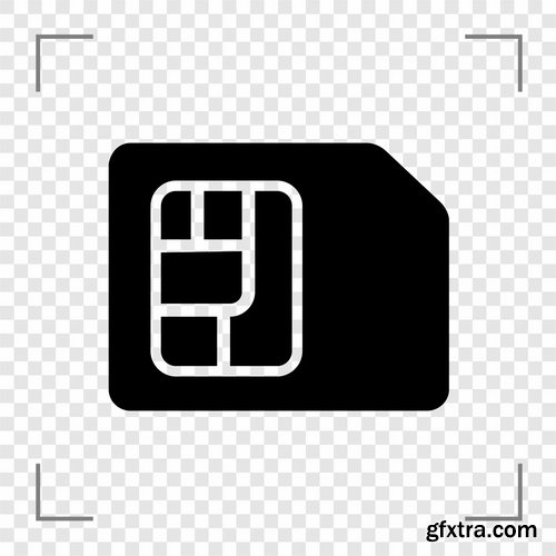 Collection of vector images of SIM cards 25 Eps