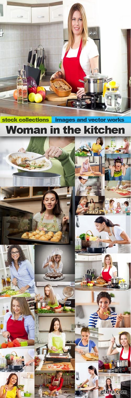 Woman in the kitchen,25 x UHQ JPEG