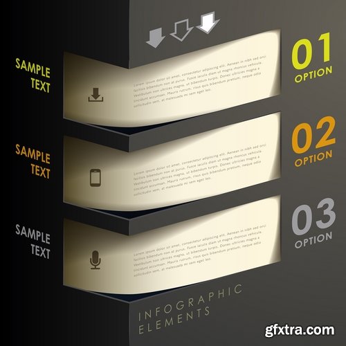 Infographic Design Elements in vector set from stock #100 - 25 Eps