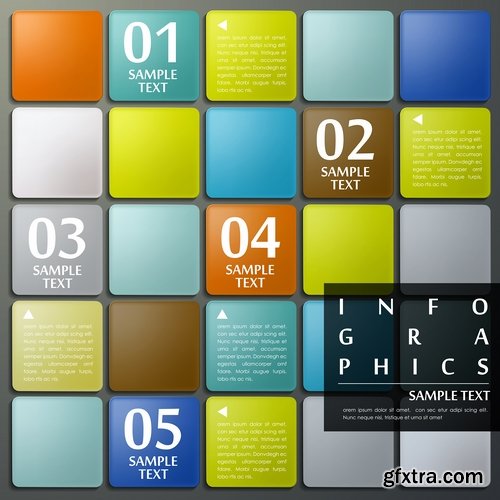 Infographic Design Elements in vector set from stock #100 - 25 Eps