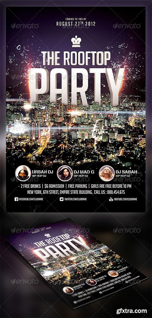 GraphicRiver - Roof Top Party flyer