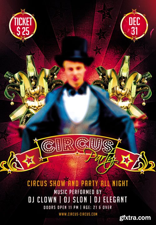 Circus Party - Flyer PSD Template