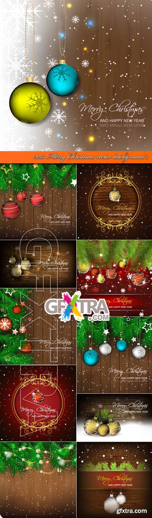 2015 Merry Christmas vector background 3