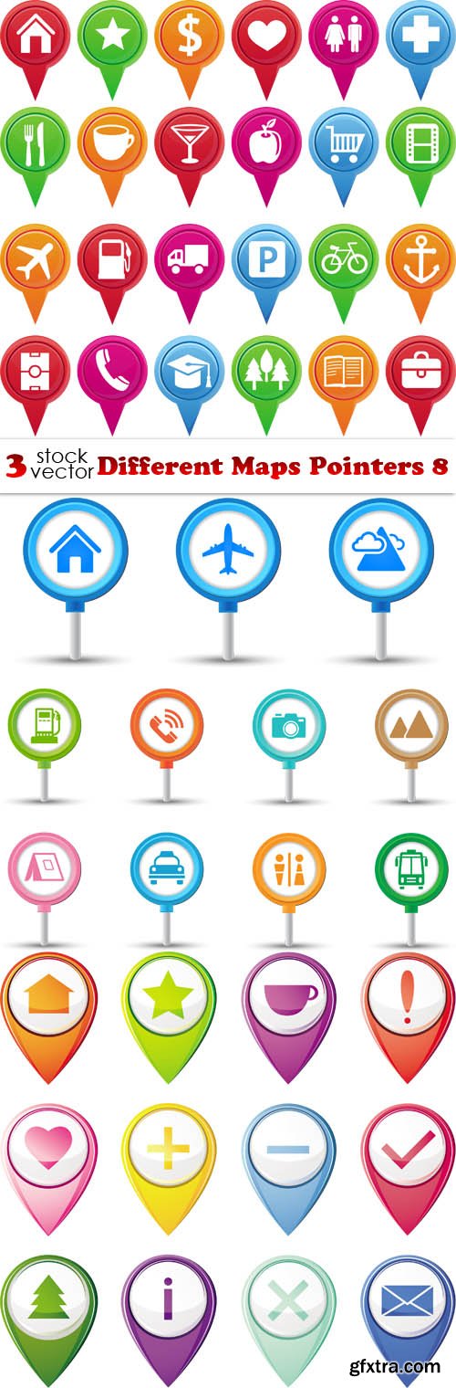 Vectors - Different Maps Pointers 8