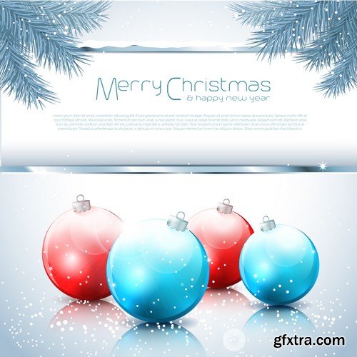 Stock Vectors - Merry Christmas Background 5, 25xEPS