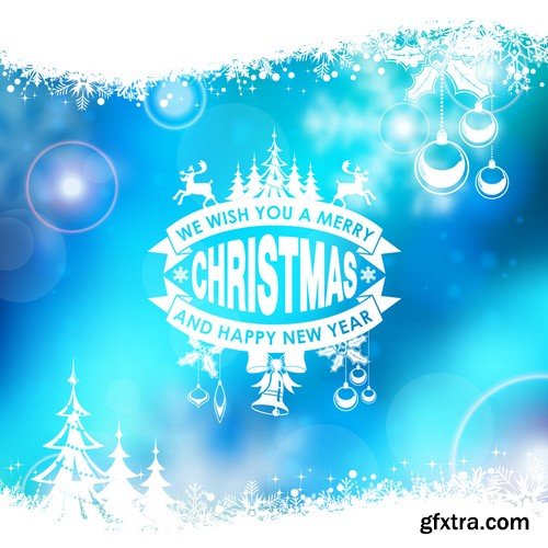 Stock Vectors - Merry Christmas Background 5, 25xEPS