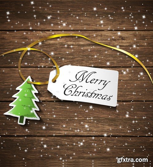 Stock Vectors - Merry Christmas Background 5, 25xEPS