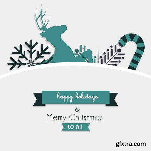 Stock Vectors - Merry Christmas Background 5, 25xEPS