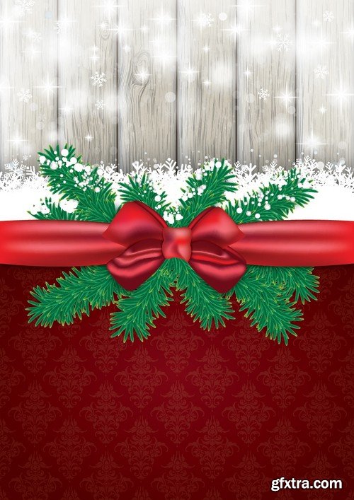 Stock Vectors - Merry Christmas Background 5, 25xEPS