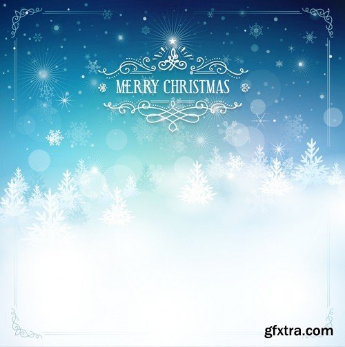 Stock Vectors - Merry Christmas Background 5, 25xEPS