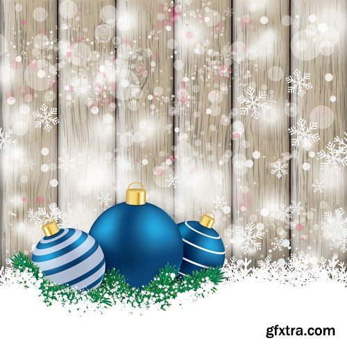 Stock Vectors - Merry Christmas Background 5, 25xEPS