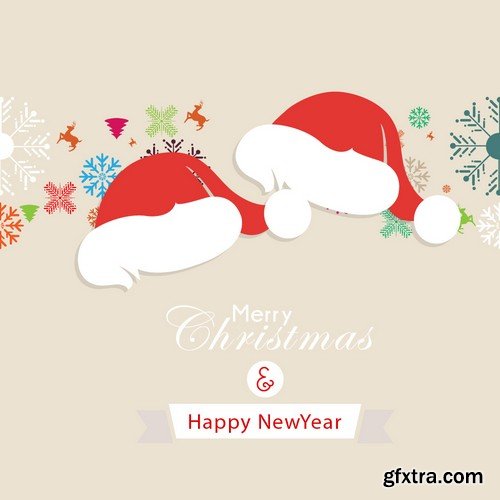 Stock Vectors - Merry Christmas Background 5, 25xEPS