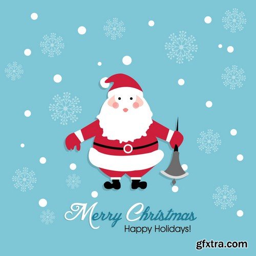 Stock Vectors - Merry Christmas Background 5, 25xEPS