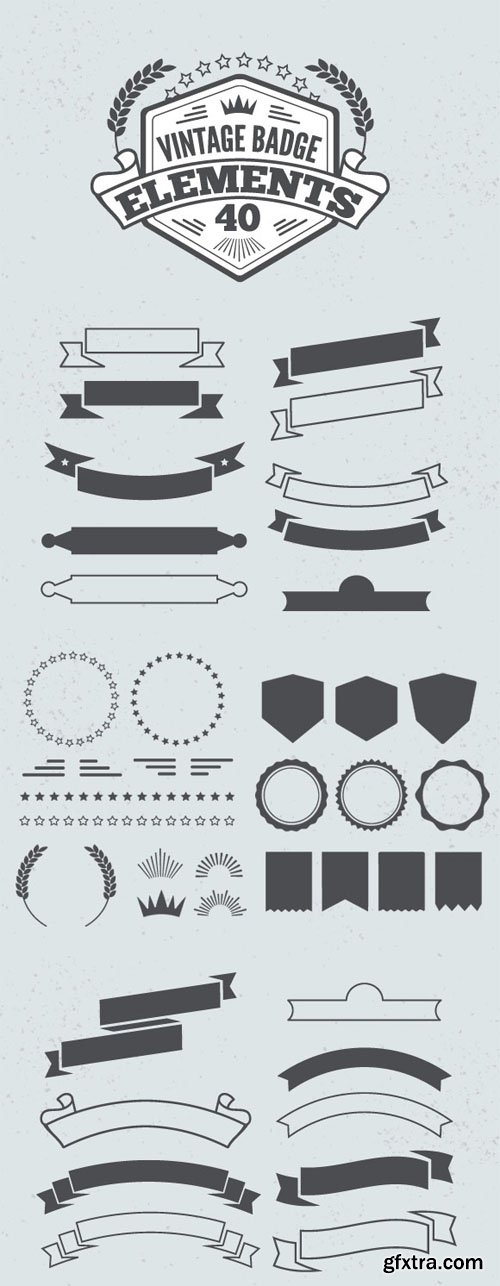 Vintage Vector Badge Elements