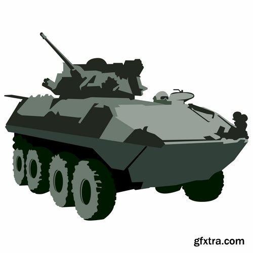 Collection of vector images of tanks 25 Eps