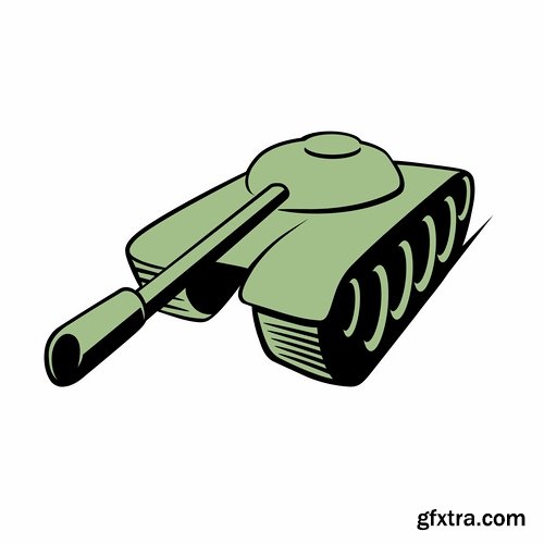 Collection of vector images of tanks 25 Eps