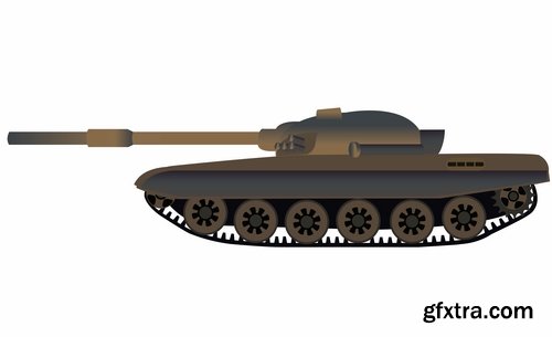 Collection of vector images of tanks 25 Eps