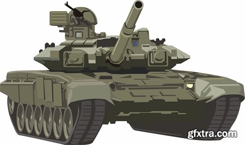 Collection of vector images of tanks 25 Eps