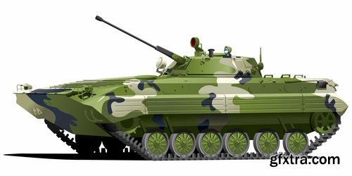 Collection of vector images of tanks 25 Eps