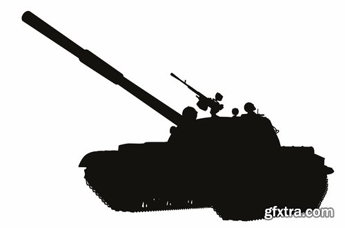 Collection of vector images of tanks 25 Eps