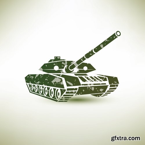 Collection of vector images of tanks 25 Eps