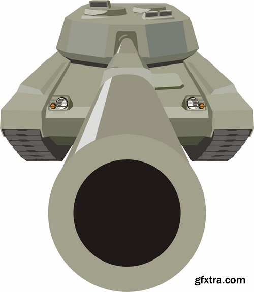 Collection of vector images of tanks 25 Eps