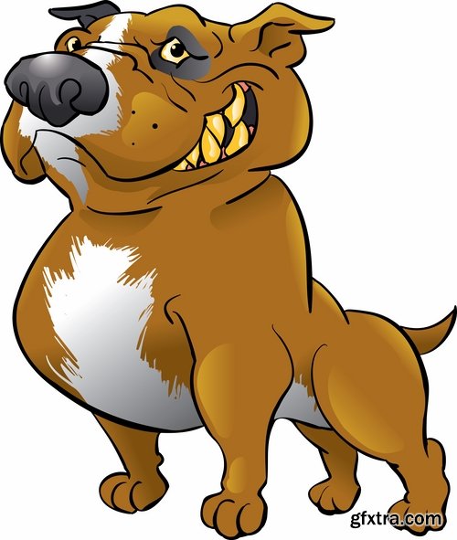 Collection of vector images pitbull 25 Eps