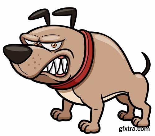 Collection of vector images pitbull 25 Eps